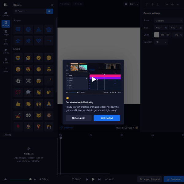 Motionity - 开源在线视频编辑