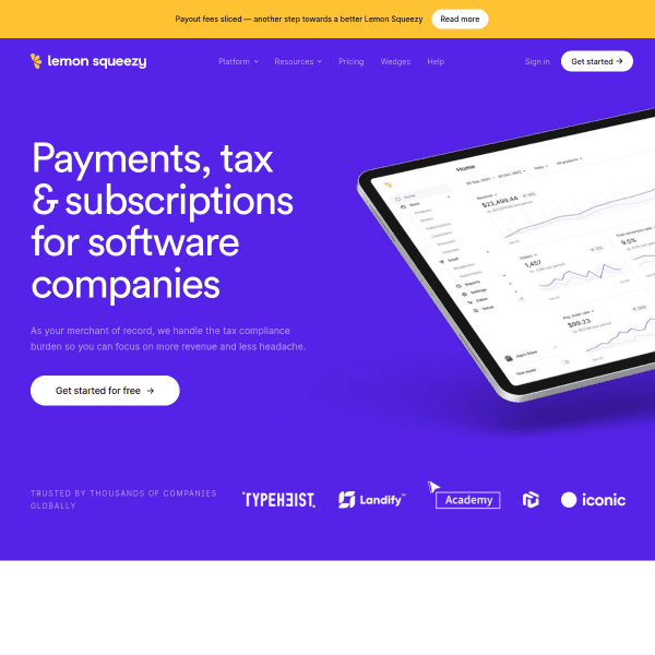 LemonSqueezy - 数字产品销售