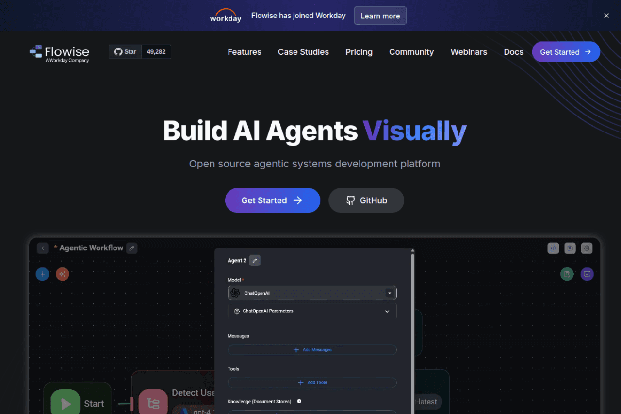 Flowise - 可视化 AI Agent 构建