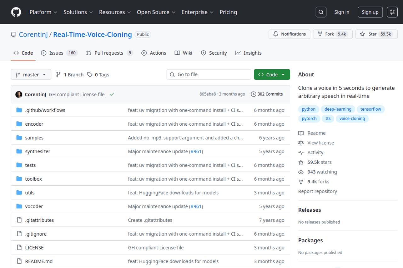 Real-Time Voice Cloning - 5 秒语音克隆