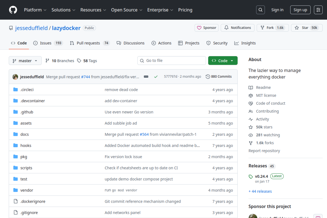 lazydocker - Docker 终端管理器