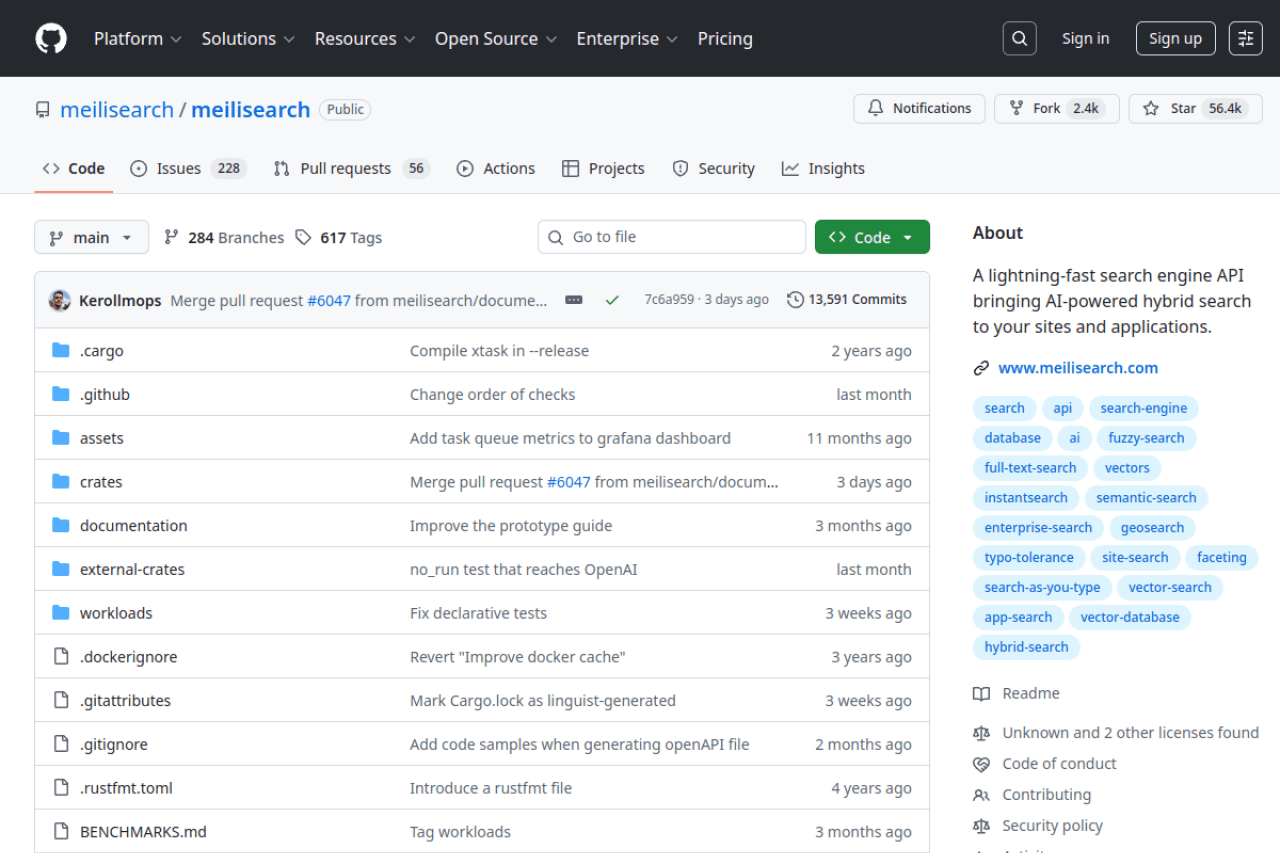 Meilisearch - 闪电般快速的AI驱动混合搜索引擎