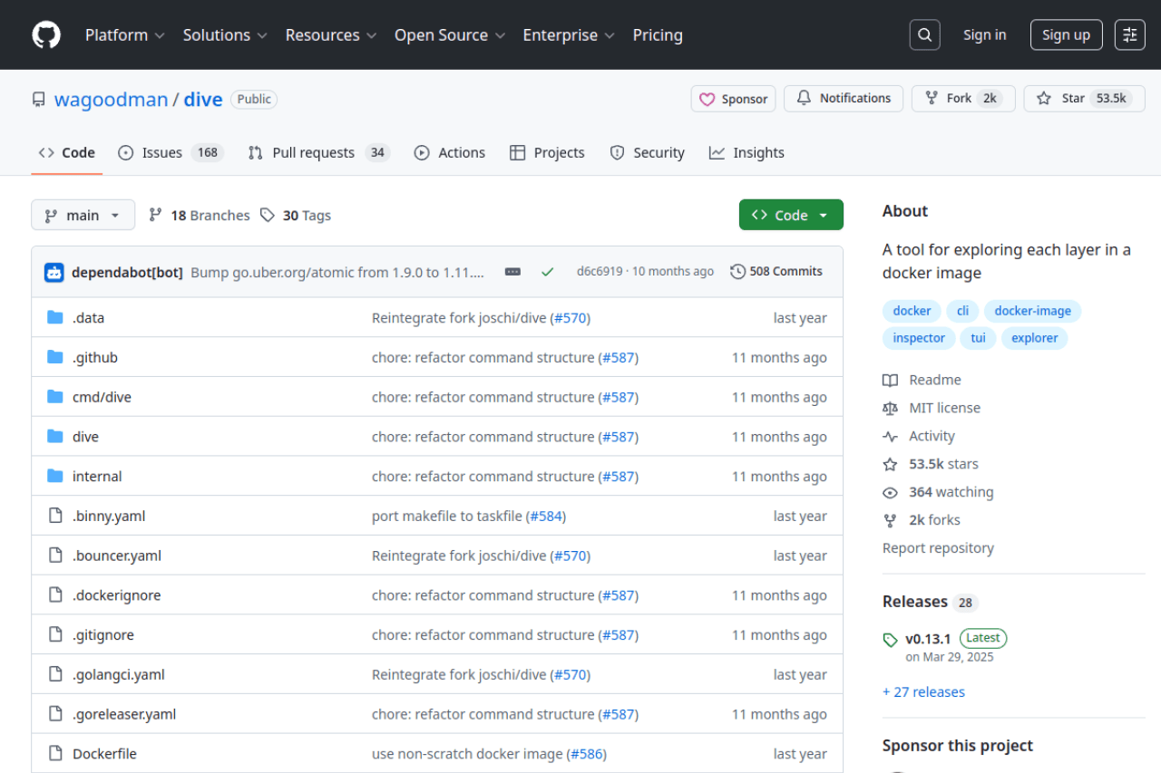 dive - Docker 镜像层分析