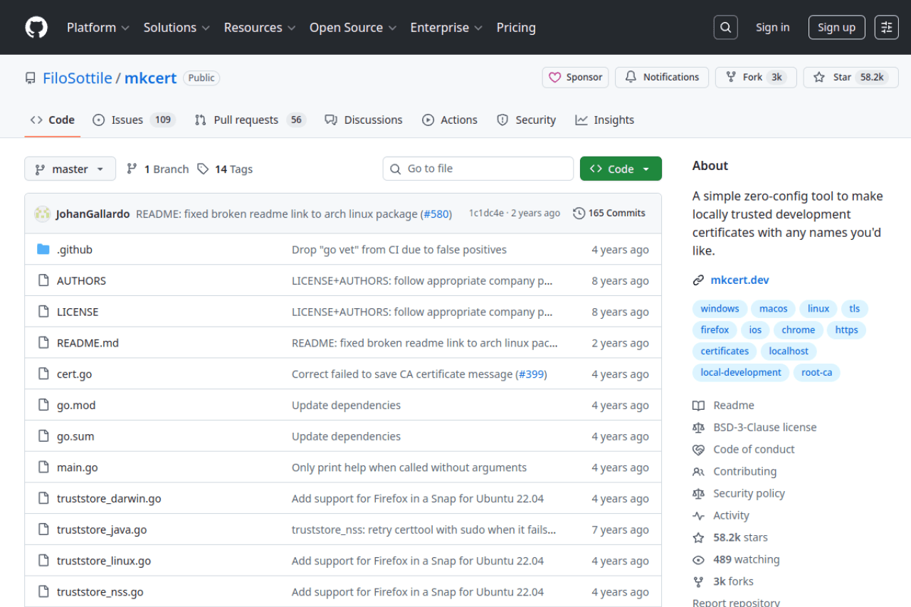 mkcert - 本地 HTTPS 证书工具