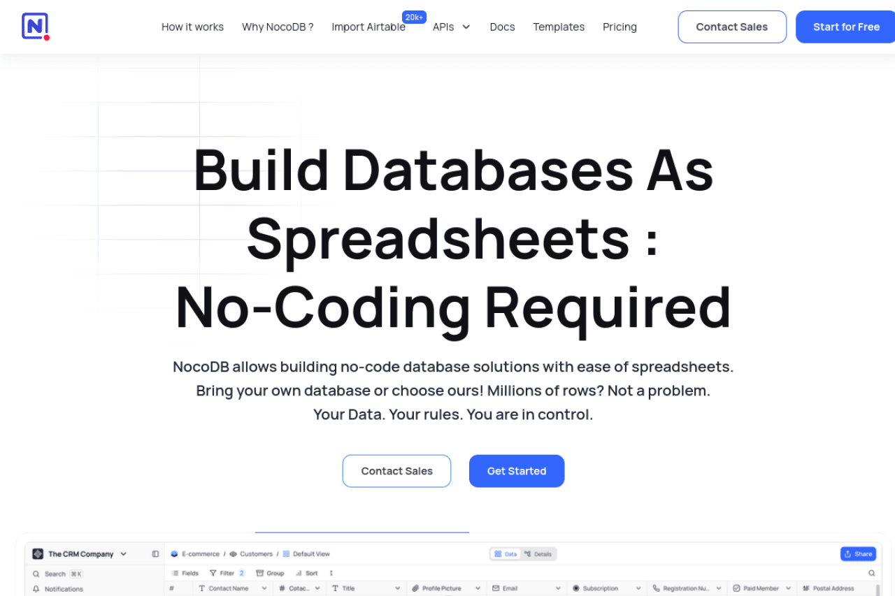 NocoDB - 开源 Airtable 替代