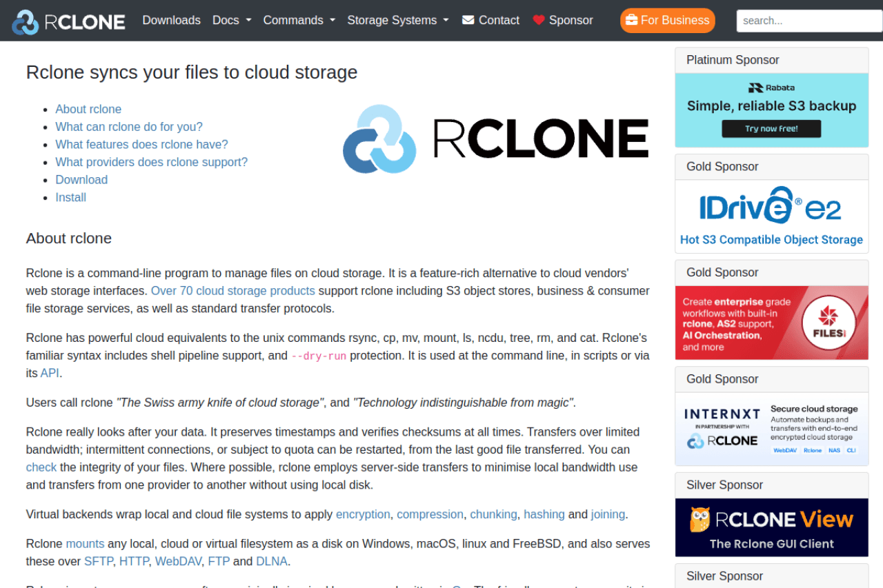 Rclone - 多云存储同步管理