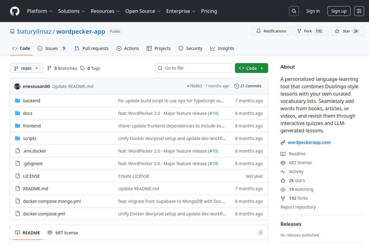 WordPecker App - 个性化语言学习工具