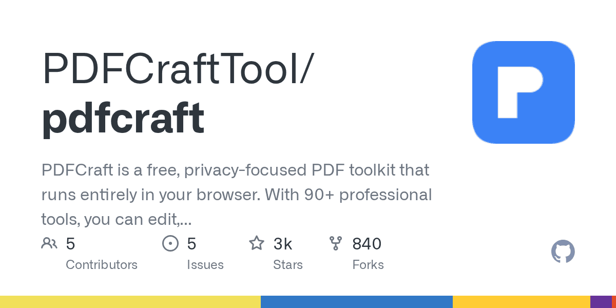PDFCraft - 浏览器端 PDF 工具箱
