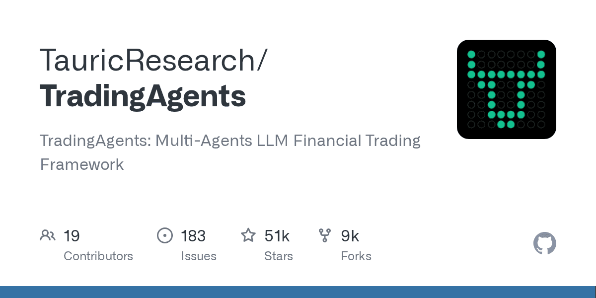 TradingAgents — 多 Agent LLM 金融交易框架（37.7k ⭐）