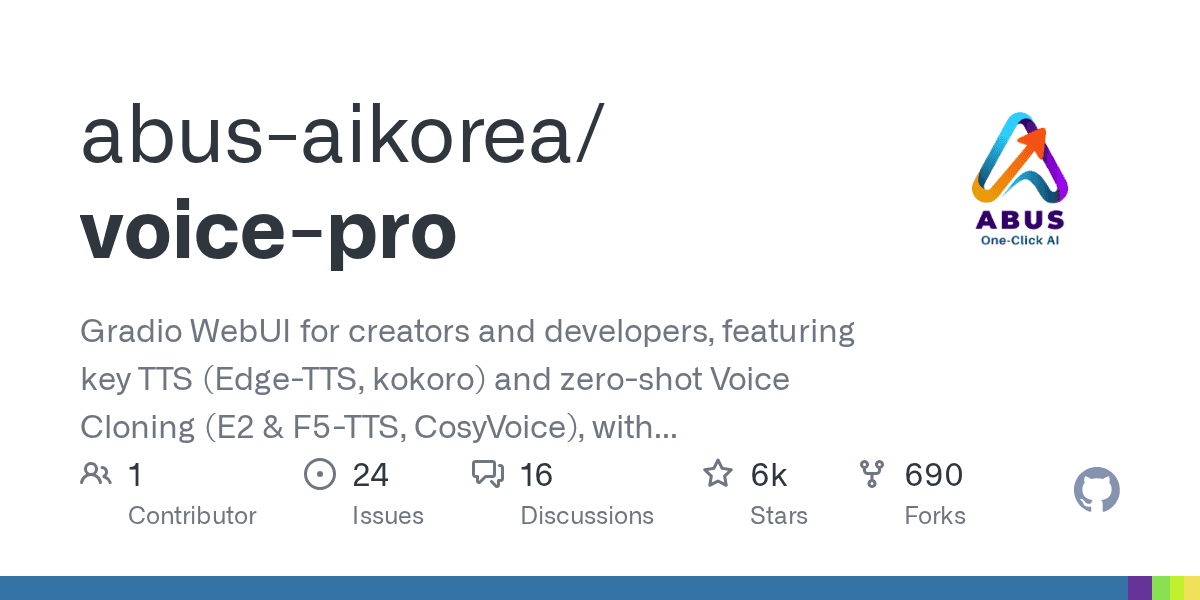 Voice-Pro - TTS 与语音克隆 WebUI