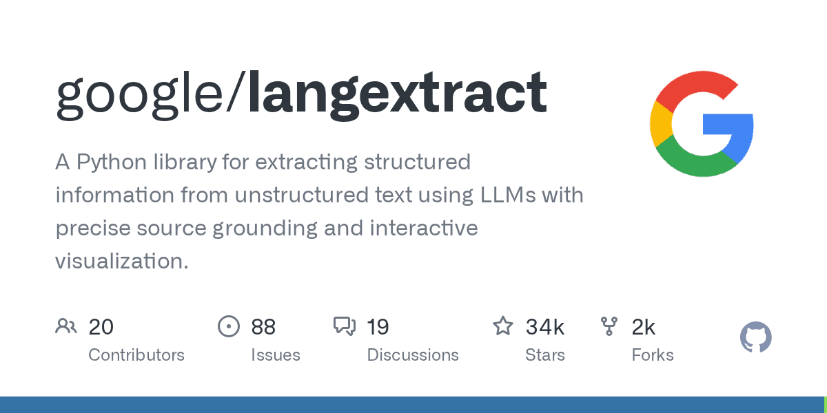 LangExtract - Google 结构化信息提取