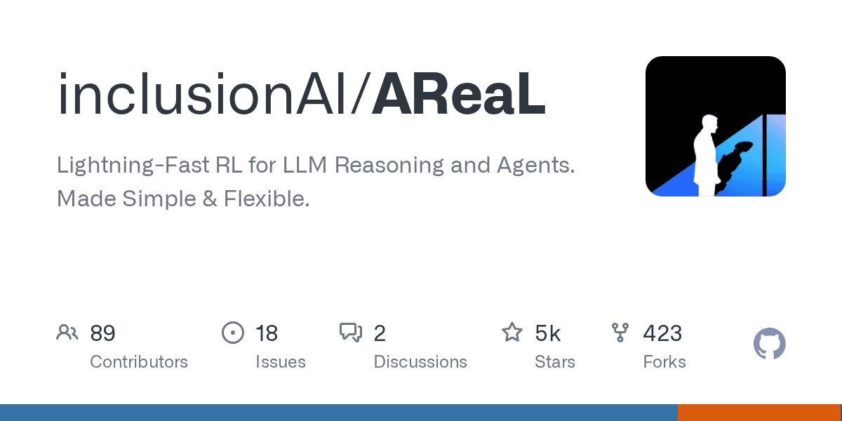 AReaL — 清华 x 蚂蚁开源异步强化学习框架，训练 LLM 推理能力