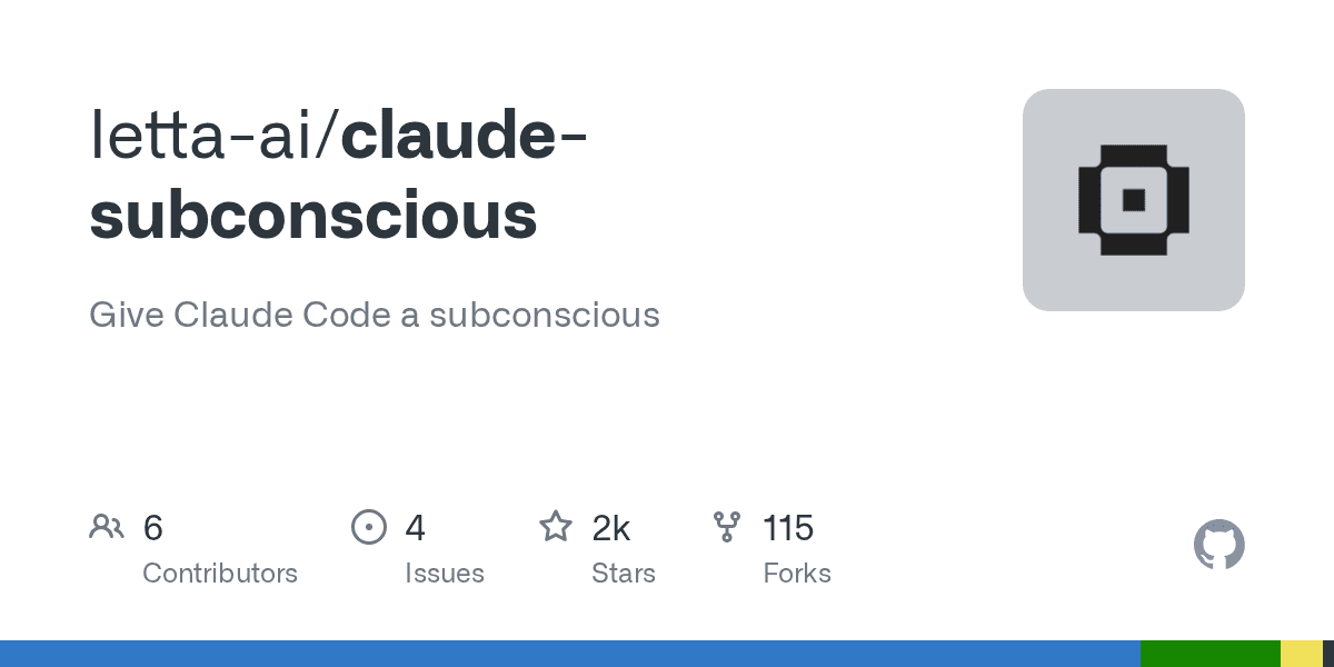 Claude Subconscious — 给 Claude Code 加上潜意识记忆层