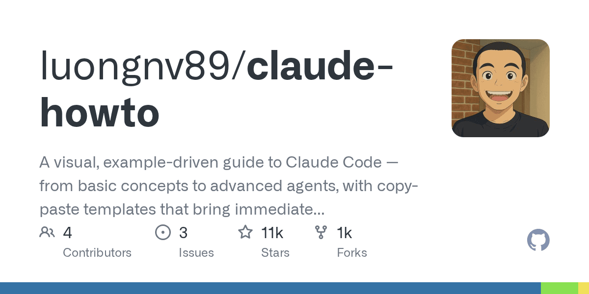 claude-howto — 可视化 Claude Code 指南，从基础到高级 Agent（9.8k ⭐）