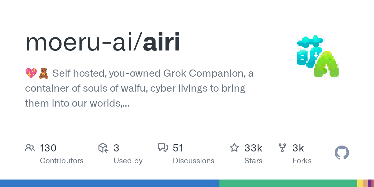 AIRI — 开源自托管 AI 虚拟伴侣，会聊天、会打游戏、支持 30+ 大模型