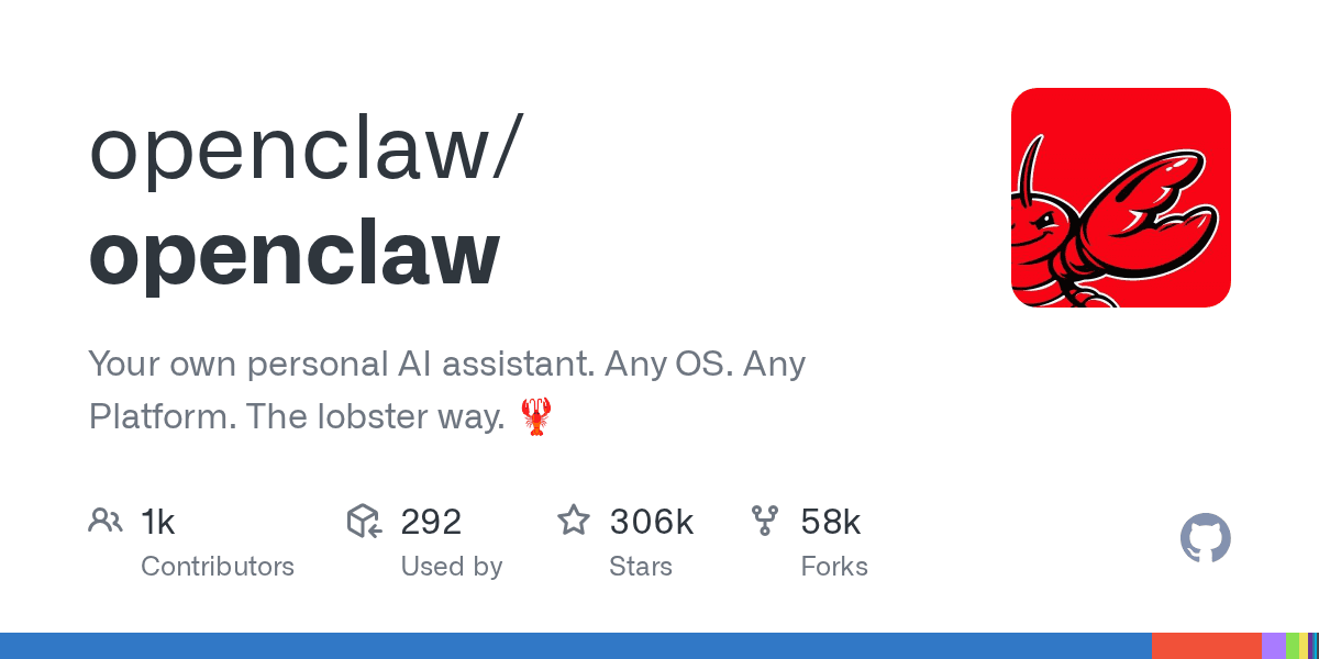 OpenClaw — 30 万星开源本地 AI 助手，WhatsApp/TG/微信/飞书全打通