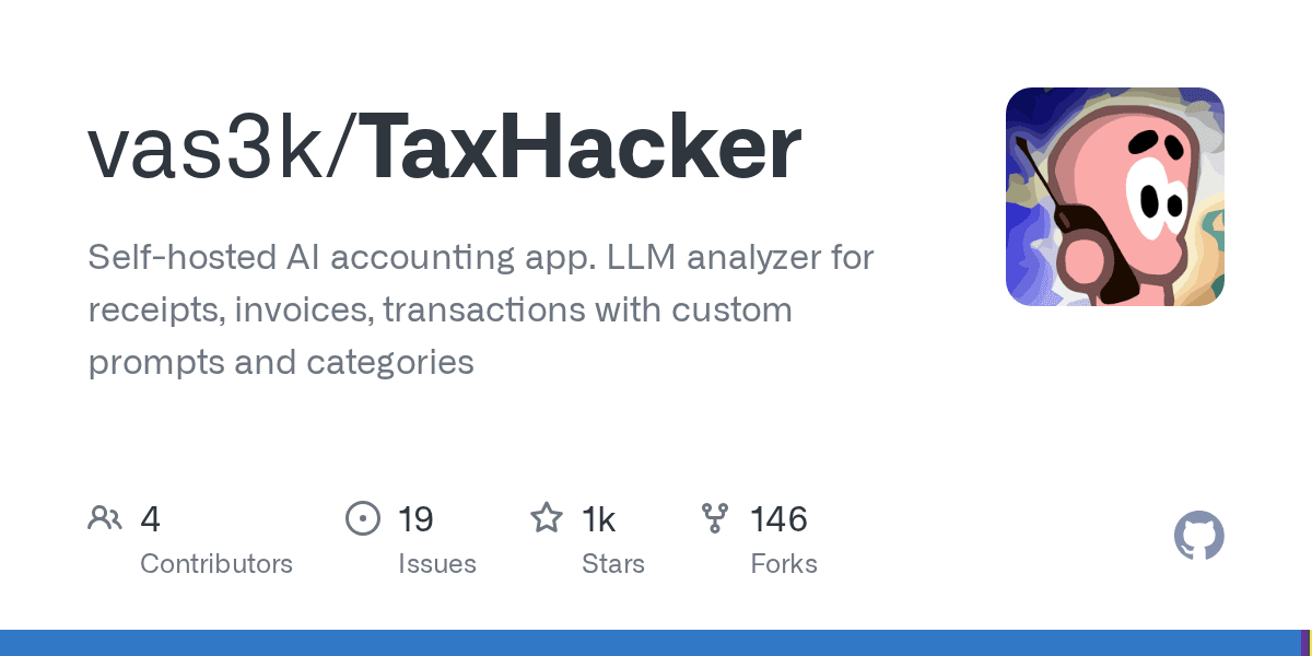 TaxHacker - 自托管 AI 记账应用
